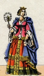 Porträt von Bonne von Luxemburg, Ehefrau von Johann II. von Frankreich
