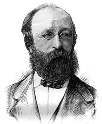 Porträt von Charles Demole (1828-1908), französischer Politiker. Gravur in „Le Monde Illustré“, 16. Januar