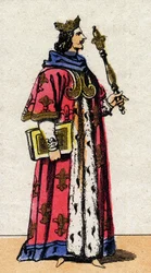 Porträt von Karl V. der Weise (1338-1380), König von Frankreich.