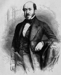 Porträt von Charles de Morny (1811-1866), französischer Politiker, Präsident des Corps Législatif unter dem Zweiten Kaiserreich. Gravur in „Le Monde Illustré“ Nr. 33 vom 28. November 1857.