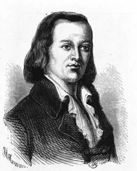 Porträt von Claude Chappe (1765 - 1807), französischer Ingenieur, der den ersten Lufttelegraphen erfand - in „Album der Wissenschaft; berühmte Wissenschaftler; Große Entdeckungen“ 1896