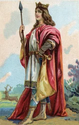 Porträt von Chlodwig III., König der Franken von 691 bis 695