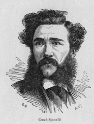 Porträt von Crocé-Spinelli, französischer Physiker - im „Album der Wissenschaft; berühmte Wissenschaftler; Große Entdeckungen“ 1896.