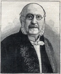 Porträt von Francois Jules Suisse dit Jules Simon (1814-1896), französischer Philosoph und Staatsmann, in "Le Petit Parisien"