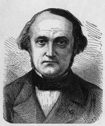 Porträt von François-Clément Sauvage (1812 - 1872), französischer Ingenieur und Verwalter - im „Album der Wissenschaft; berühmte Wissenschaftler; Große Entdeckungen“ 1896.