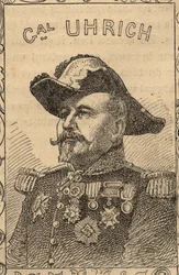 Porträt des französischen Generals Jean-Jacques Uhrich - 1870-71 (Gravur)