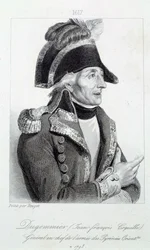Porträt des Generals Dugommier (1738-1794), 1790 Befehlshaber der Nationalgarde von Martinique. Stich aus dem 19. Jahrhundert. Chartres, Musée des Beaux-Arts