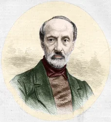 Porträt von Giuseppe Mazzini (1805-1872), italienischer Politiker und Nationalist. Stich in „Le Monde Illustré“, Nr. 779 vom 16. März 1872.