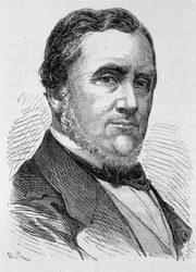 Porträt von Henri Dupuy de Lôme, Ingenieur der französischen Marine (1777 - 1885), Erbauer des ersten französischen Schlachtschiffs „La Gloire“ - in „L