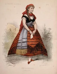 Porträt von Hortense Schneider (1833-1920) in der Rolle der La Perichole in der gleichnamigen Operette von Jacques Offenbach (1819-90), Illustration aus 