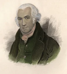 Porträt von James Watt (1736-1819), schottischer Ingenieur und Mechaniker. in „Portraits des Hommes Useful“