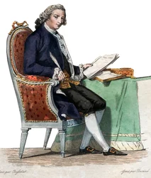 Porträt von Jean-Baptiste-Louis Gresset (1709-1777), französischer Dichter und Dramatiker