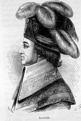Porträt von Jean François Rewbell (oder Reubell), französischer Politiker (1747 - 1807) - in „L