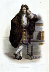 Porträt von Jean de La Bruyere, französischer Schriftsteller und Moralist (1645-1696) in Hrsg. Mennechet, „Le Plutarque français“