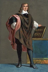 Porträt von John Milton, englischer Dichter und Essayist (1608-1674).