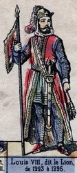 Porträt von Ludwig VIII. von Frankreich, genannt der Löwe (1187-1226) (Dynastie der Kapetinger). Illustration Ende des 19. Jahrhunderts