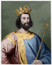 Porträt von Ludwig VII. dem Jüngeren (1120-1180), König von Frankreich - in „Histoire des Français“ von Lavallée, Gravur, sd.