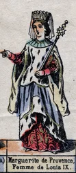 Porträt von Margarete von der Provence (1221-1295), Ehefrau von Ludwig IX. von Frankreich. (Kapetinger-Dynastie). Illustration Ende 19. Jahrhundert