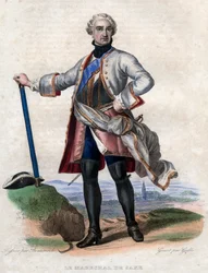 Porträt von Maurice de Saxe (1696-1750), deutscher Militär im französischen Dienst und Marschallgeneral von Frankreich