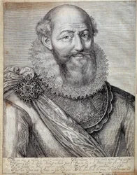 Porträt von Maximilian von Béthune, Herzog von Sully (1560-1641). Gravur des 17. Jahrhunderts. Pau, Musée du Château