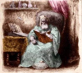 Porträt von Nostradamus, Michel de Notre Dame (Gravur)