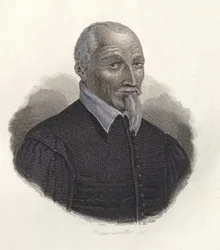Porträt von Olivier de Serres (1539-1619), französischer Agronom. in „Porträts der nützlichen Männer“