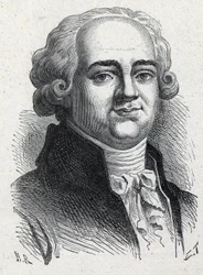Porträt von Pierre Louis Manuel, französischer Politiker (1751-1793), Abgeordneter der Seine bei der Nationalversammlung. Gravur von 1889. Private Sammlung.