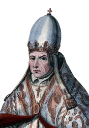 Porträt von Papst Silvester II. (oder Sylvester II.) (ca. 938-1003)