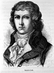Porträt von Saint-Just (1767 - 1794) - in „L