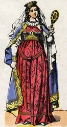 Porträt von Ultrogothe, Königin von Frankreich und Ehefrau von Childebert I.