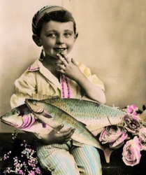 Porträt eines Jungen mit einem Fisch, ca. 1898
