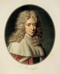 Porträt des französischen Philosophen und Politikers Charles de Secondat, Baron de la Brède et de Montesquieu