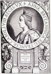 Porträt der Königin von Frankreich Anne de Bretagne (1477-1514). Gravur aus Louis XII et Anne de Bretagne von Paul Lacroix, ed. Georges Hurtrel