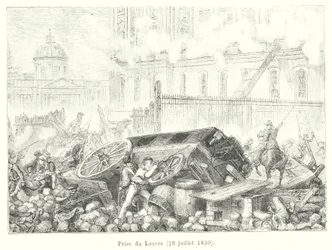 Einnahme des Louvre, 29. Juli 1830 (Gravur)