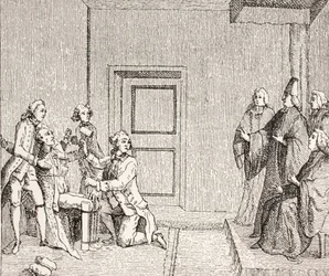 Gefangener bei der Folter mit dem Brodequin, 1875