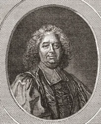 René Pucelle, 1655-1745. Französischer Magistrat und Abt von Saint Leonard Corbigny. Aus Les Heures Libres, veröffentlicht 1908.