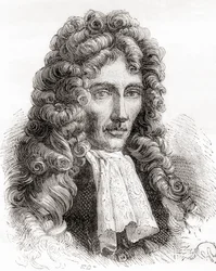 Robert William Boyle, anglo-irischer Naturphilosoph, Chemiker, Physiker und Erfinder, aus Les Merveilles de la Science, veröffentlicht 1870
