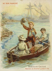 Robinson Crusoe im Ruderboot