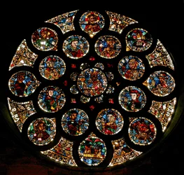 Rosettenfenster, das den Neuen Bund darstellt, ca. 1235