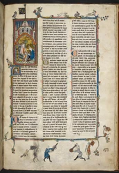 Heinrich II. von England mit Schreiber, Illustration aus 