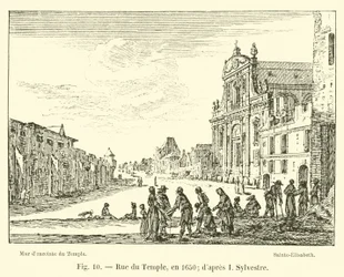 Rue du Temple, 1650 (nach I. Sylvestre)