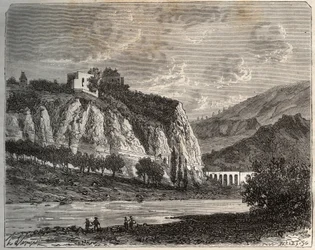 Saint-Paul-en-Cornillon (Saint Paul en Cornillon) - Loire, in der Region Rhône-Alpes - Gravur in „La France illustrée: Geographie, Geschichte, statistische Verwaltung“ von V.-A. Malt-Brown. 1884