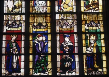 Heiliger Maturin, Heiliger Yves, Heiliger Armel und Heiliger Brieuc - Buntglasfenster der Kirche Saint-Sauveur von Dinan