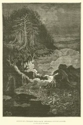 Szene aus der Triaszeit (Muschelperiode)