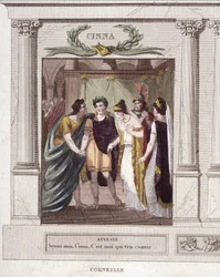 Szene und Dialog von Augustus und Cinna in „Cinna ou la clémence d