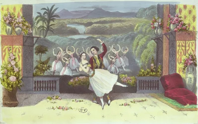 Szene aus La Péri von Jean Coralli (1779-1854) und Théophile Gautier (1811-72) 1843