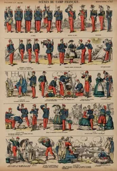 Szenen aus einem Lager der französischen Armee