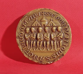 Siegel der Stadt Saint Omer, das die Schöffen darstellt