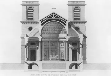 Zweiter Querschnitt der Kirche Saint-Philippe-du-Roule, Paris