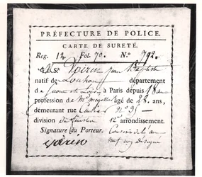 Sicherheitskarte, 1808